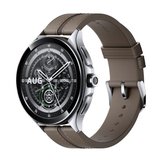 Xiaomi Watch 2 Pro Bluetooth® (Brown Leather Strap), Silver Case